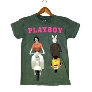 Playboy Vintage Style 1959 Cover Short Sleeve Unisex T Shirt Crew Neck S Green